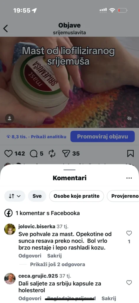 WhatsApp ili Instagram poruka korisnika
